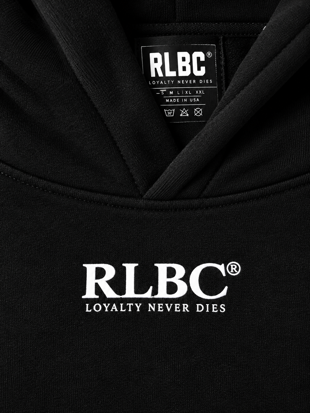 RLBC® Loyalty Never Dies Signature Pullover Hoodie– Black